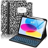 MoKo Funda con Teclado táctil para iPad (A16) 11ª/10ª Gen, Notebook Negro