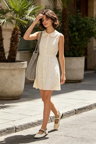 Image of DOEYG Raffia Mary Jane Ballet Flats for Women Square Toe Buckle Strap Ballerina Flats Comfortable Dress Shoes