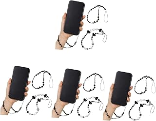 Uonlytech 4 Unidades De Corrente De Contas De Telefone Pulseira De Cordão De Telefone Pulseira De Cordão De Contas Pulseira De Telefone Charme Pedras De Charme De Telefone Pulseira De