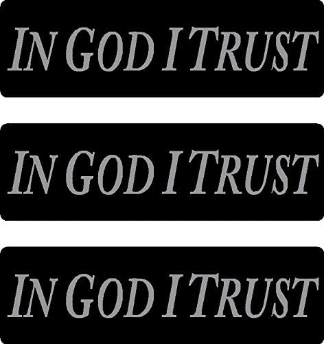 in GOD I Trust Hard HAT, I Make Decals™, 3 Pack, Funny, Humor, Hard Hat, Lunch Box, Tool Box, Helmet Stickers 1" x 2.5"