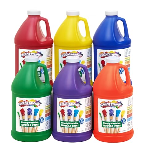 Colorations Washable Tempera Paint Set of 6