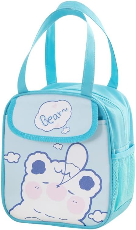 Miniatura 1 de Linda lonchera Kawaii con aislamiento estético de dibujos animados para mujeres, lonchera Bento para preparación de comidas, bolsa de almuerzo