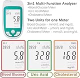 Mavdecll Home Blood Test Kit, 3 In 1 Analyzer for Blood Sugar, Uric Acid, Cholesterol Monitor with Test Strips, Accurate Detection, Suitable for Home, Clinic and Hospital Use - Image 4