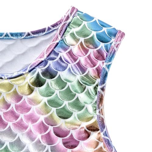 Toddler Girl Mermaid Tulle Tutu Birthday Party Dress Easter Halloween Summer SleevelessTank Sundress3