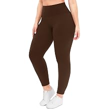 Plus Size Leggings for Women - High Waisted Black Tummy Control Super Soft