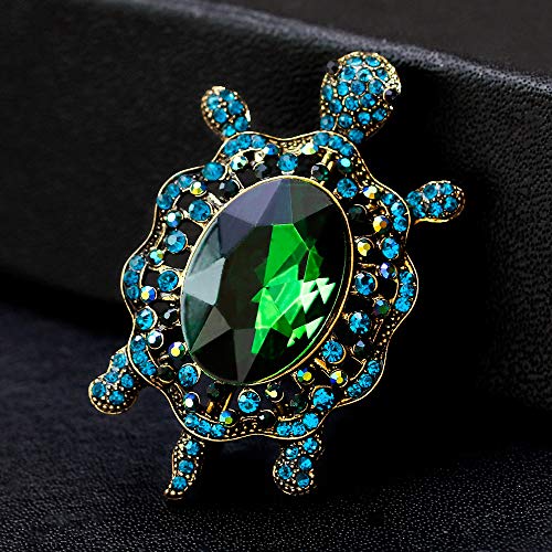 Image of Women's Crystal Big Turtle Pin Brooch Girl Animal Decorative Jewelry