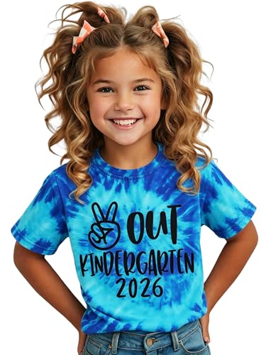 Image of MODNTOGA Kids Girl Boy Peace Out Kindergarten Shirt 2026 Kindergarten Graduation T-Shirt Last Day of School Summer Tee Tops