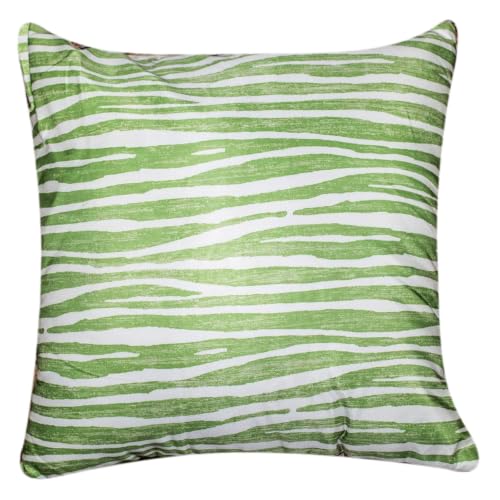 Image of Decorative Satin Sofa Cushion Covers Set of 5, 16 x 16 Inches, Multicolor Floral Printed Pillow Covers for Living Room, Bedroom, Couch & Sofa, Soft Glossy Fabric, Zipper Closure