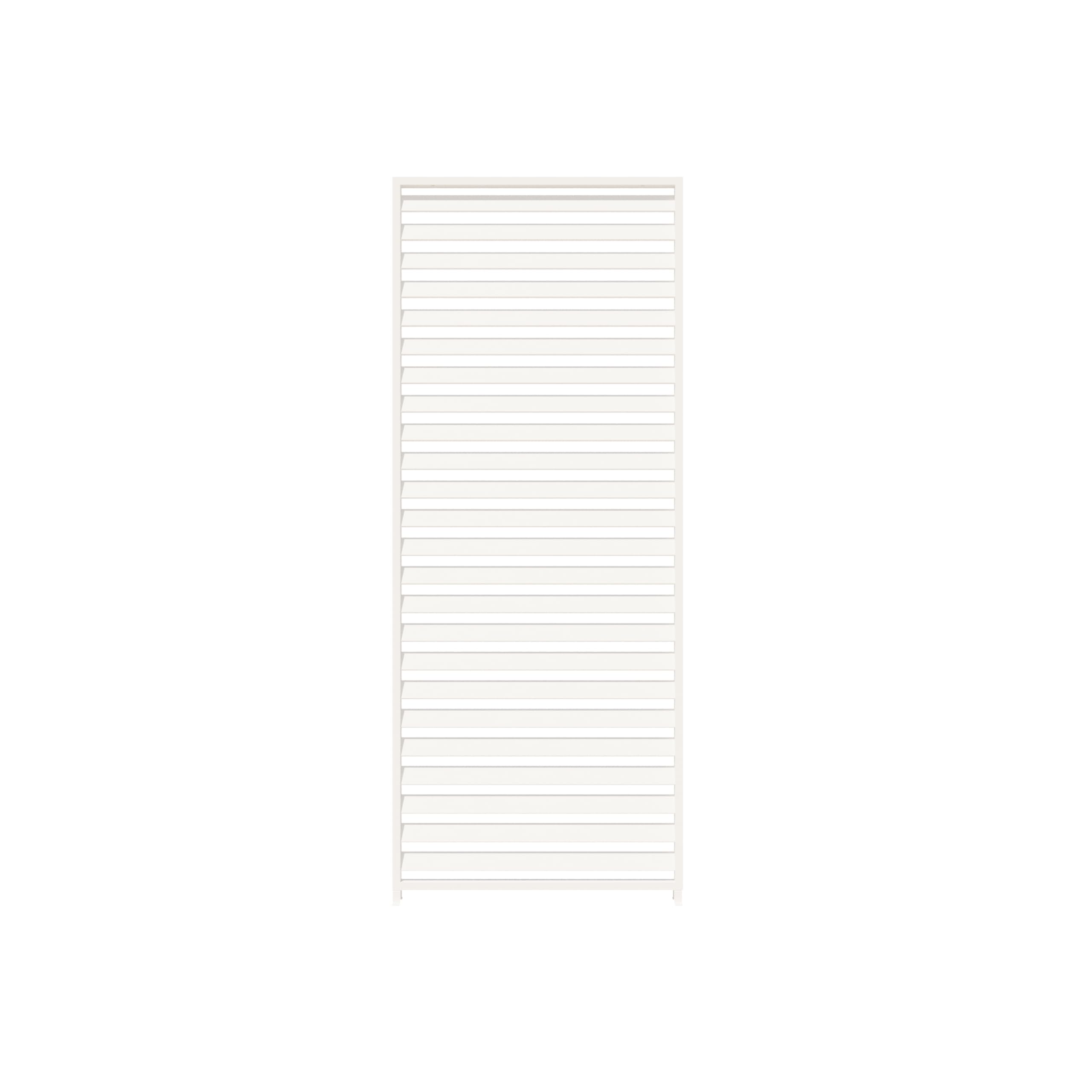 PRIMEYARD Pared de Lamas de 1 Pieza en Aluminio - Panel estático en Blanco para Pergola Premium