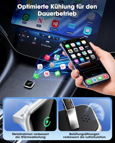 Wireless CarPlay Gerät für Apple CarPlay, Wired to Wireless,Auto Connect – Ansicht 3