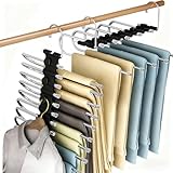 Sudnsadaks 2 Pcs Perchas Pantalones Ahorra Espacio, Antideslizantes Plegables 9...