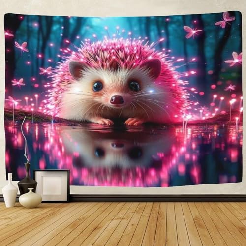 Tenture hérisson 3D pour cacher un mur abîmé avec douceur - 2
