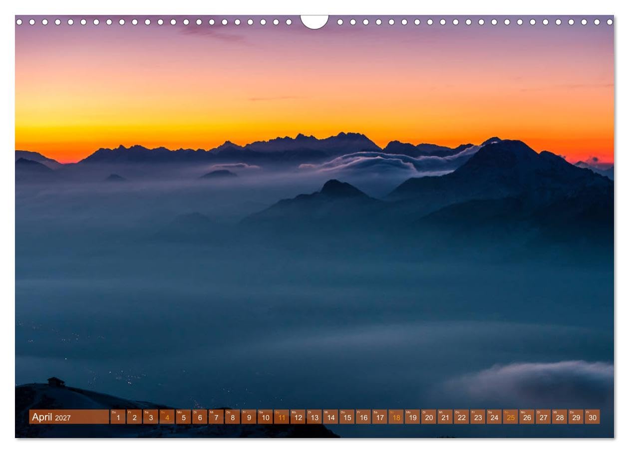 CALVENDO - DOBRATSCH - Die Magie der Fernsicht (Wandkalender 2027 DIN A3 quer), Monatskalender: Ein atemberaubendes Panorama