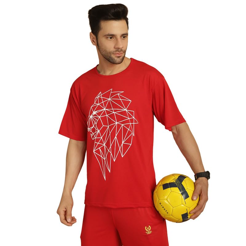 Image of Mack Jonney Printed Round Neck Cotton Oversize Half sleeves Co-ord set Tracksuit For Men-P-MACK52845