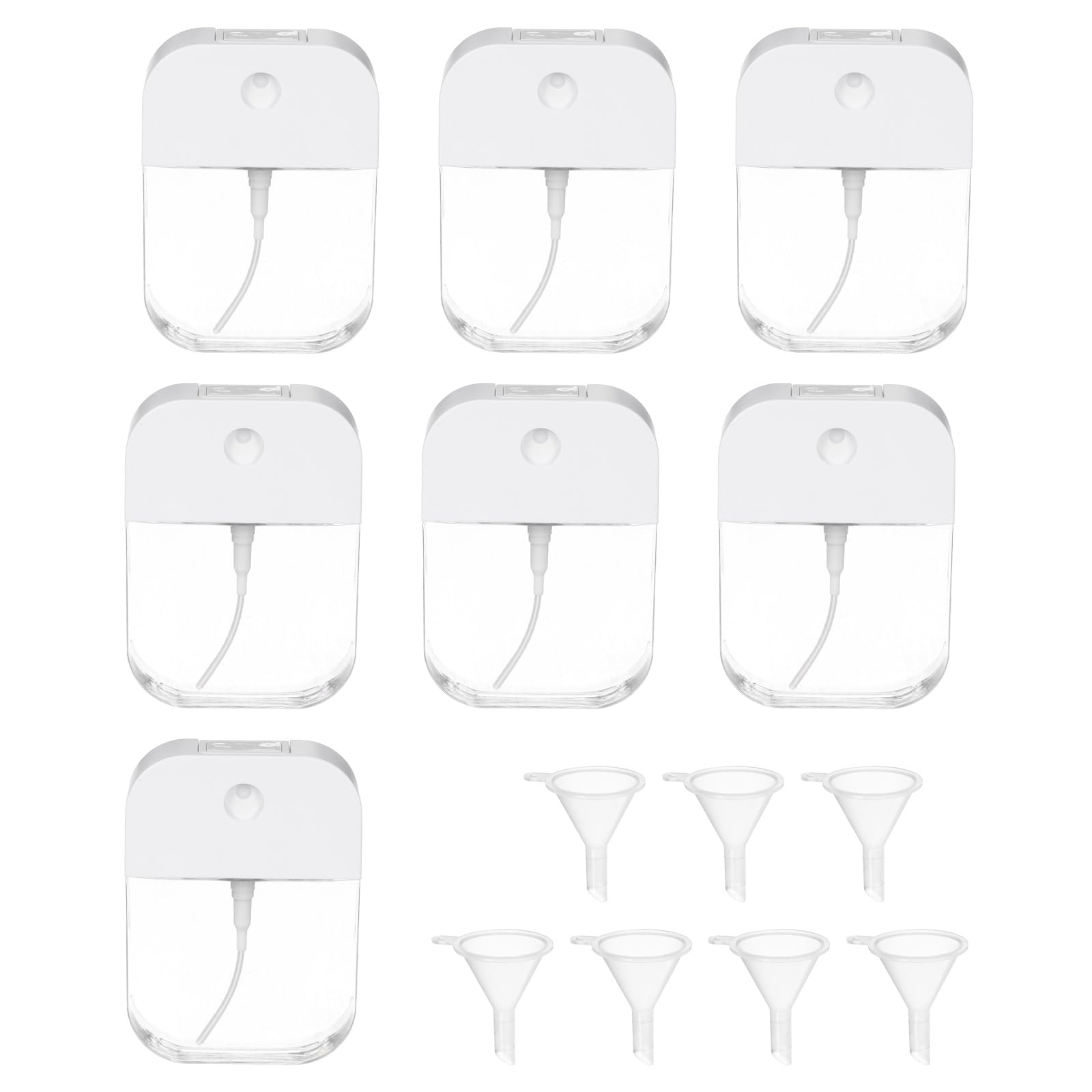 Mini flacons vaporisateurs carte 38ml rechargeables transparents avec entonnoir uxcell