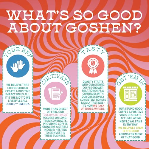 Image of Goshen Coffee Roasters Whole Bean Bright Eyed Breakfast Blend | Light Roast, Brewed or Espresso | Award-Winning - Natural and Washed | Vibrant, Almond, Brown Sugar Flavors | 5 lb Bag