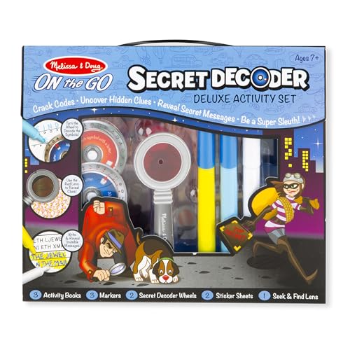 Image of Melissa & Doug On The Go Secret Decoder Deluxe Activity Set and Super Sleuth Toy