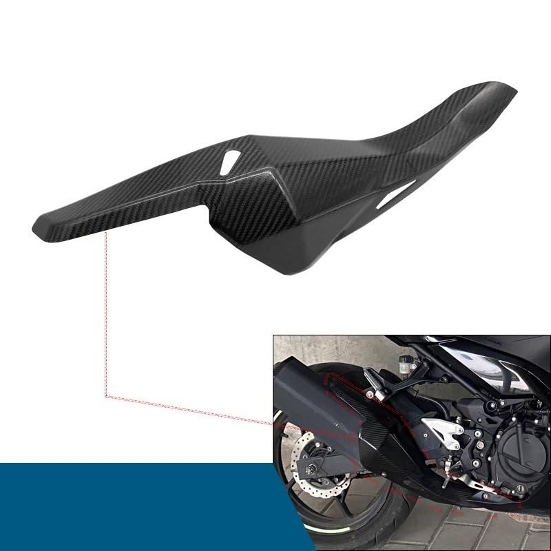 Protector térmico para escape EX400 que reduce el calor y evita quemaduras en moto 2