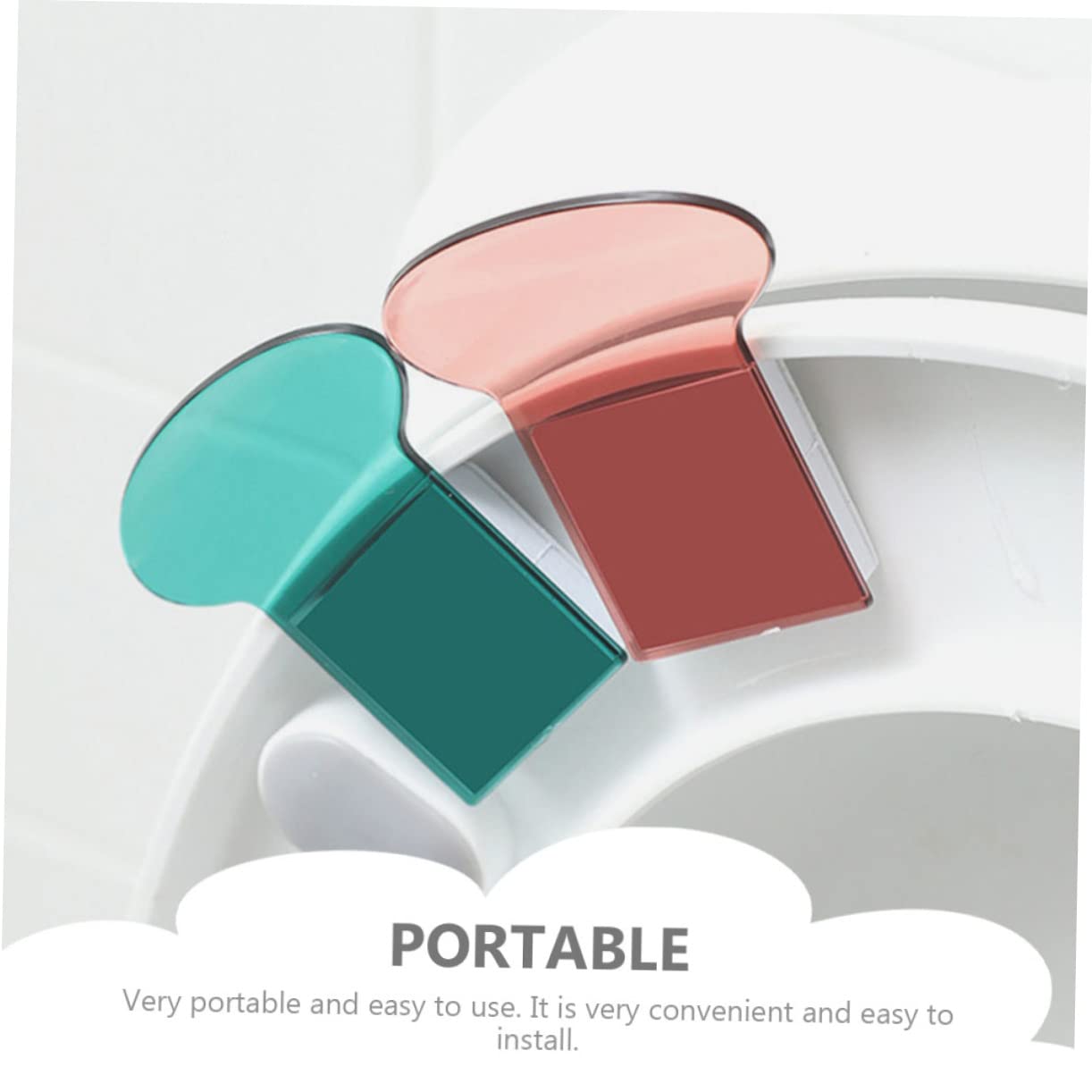 HOMSFOU Simple Toilet Seating Lifter Handle Made of Material 9pcs Set for Easy Use