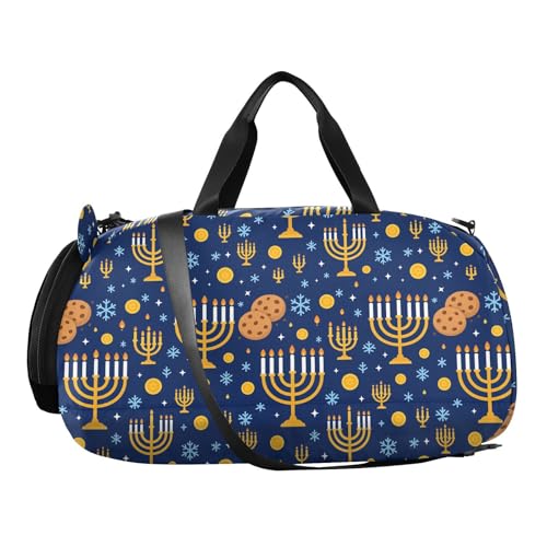 Festive Cookies Gym Duffel Bag with Shoes Compartment Large Capacity Carry On Weekender Bag for Travel, Sports, Fitness & Workout2