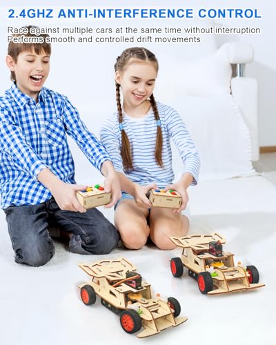 Poraxy STEM Kits for Kids 8-10, STEM Toys for Boys Ages 8-13, Remote Control Car, Wooden 3D Puzzles Science Kits 8-12 Projects Building Model, Birthday Gifts for 9 11 14 Year Old Teen Boys Girls - Image 3