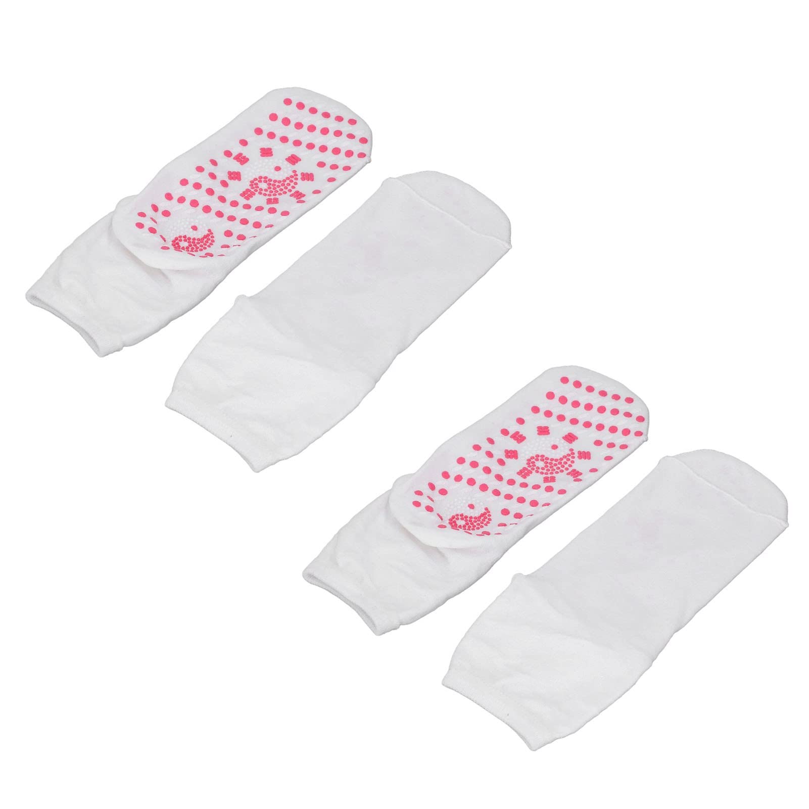 Self Heating, Cotton Breathable Universal Design Warm Heated Socks for Winter Suitable for Mountaineering, Skiing (White)