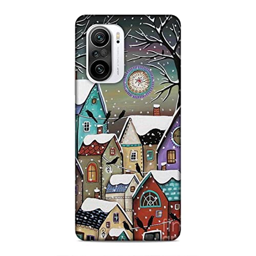 Image of Printed Mobile Back Hard Case Cover for Xiaomi Redmi K40 Pro /Xiaomi Redmi K40 Pro Plus /Xiaomi Poco F3 | Snowfall, Houses, Animated, Home Sweet Home -2186