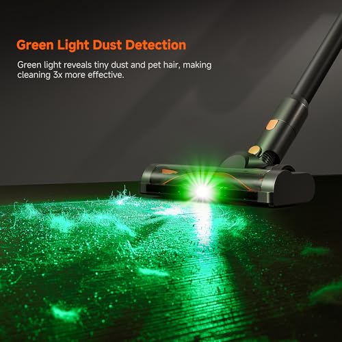 Image of uwant V500 Cordless Vacuum Cleaner with Auto Empty&Auto Dust Scrap System, 7-Layer HEPA Filtration, Anti-Tangle Brush, Stick Vacuum for Pet Hair, Hard Floors, Carpet，Grey