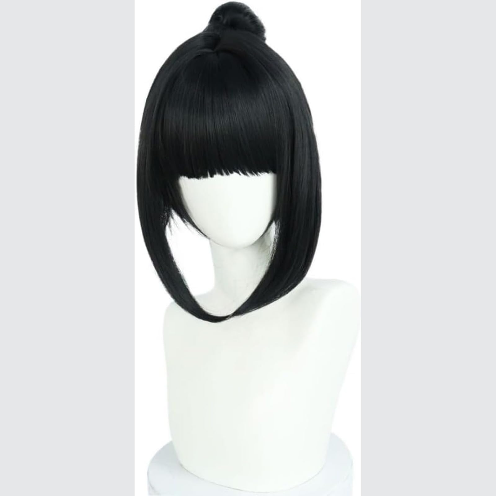 WCCNKK Anime Baldur's Gate 3 Shadowheart Cosplay Wig, Black Pigtail Hair Heat Resistant Synthetic Wig Halloween Party Accessories, with Wig Cap, Suitable for Anime Exhibition, Anime Gift