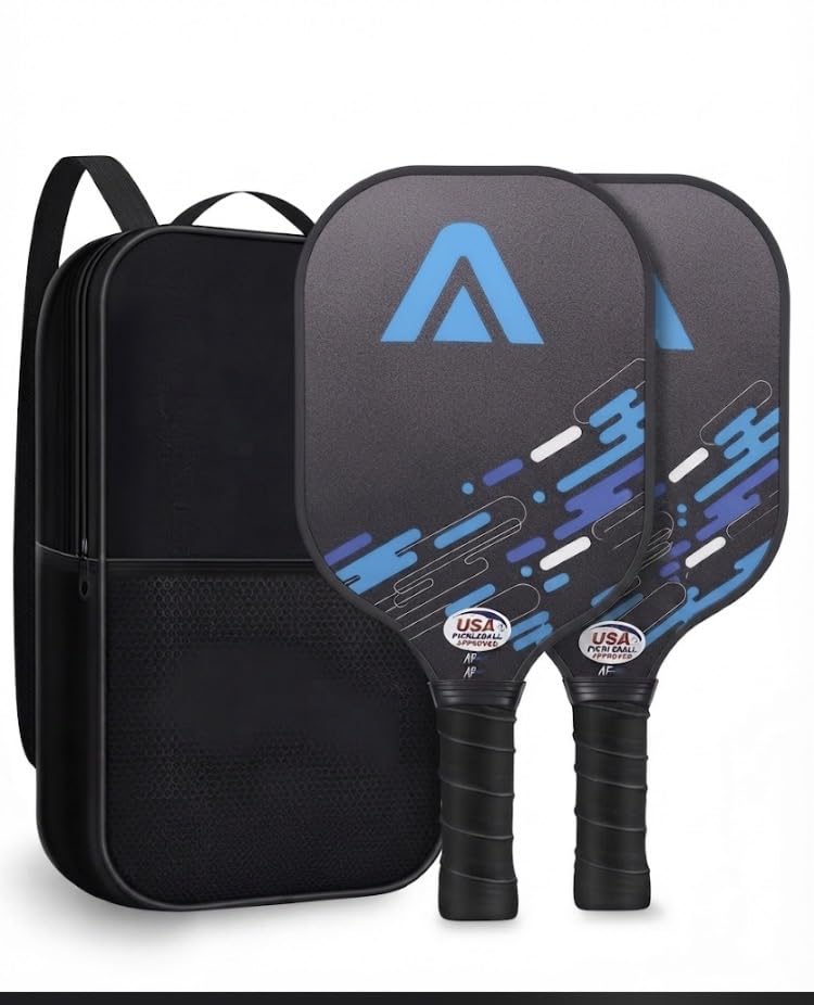 Pickleball Paddles Set of 2 with Carry Bag | USAPA Approved | Wide Body Sweet Spot, Fits Left & Right Hand, Carrying Bag Included, 1cm Thin Edge Design, 39.3x20.6cm Paddle-image-44