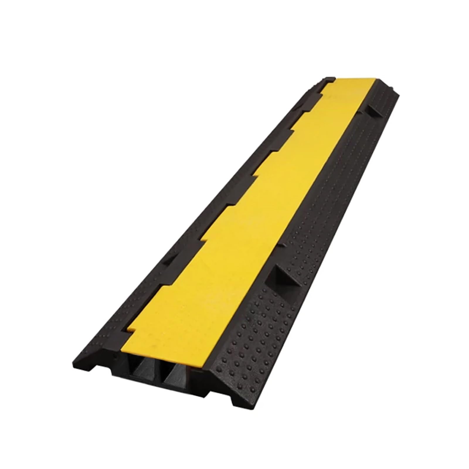 Pasacables Suelo de Goma para Exteriores de 2 Canales con Capacidad para 1100 Lbs Protector de Cable con Cubierta
