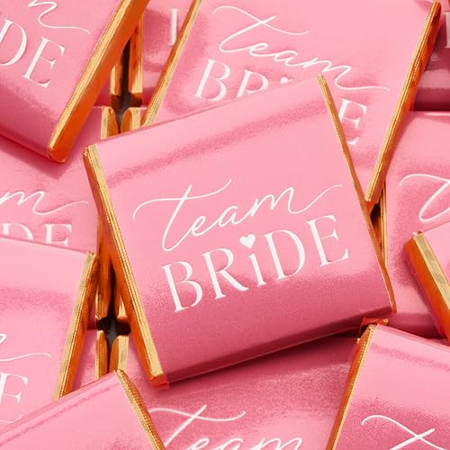 Wyeland Confectionery Team Bride Milk Chocolate Neapolitans Blush Pink - Hen Party Favours - 25 Chocolates