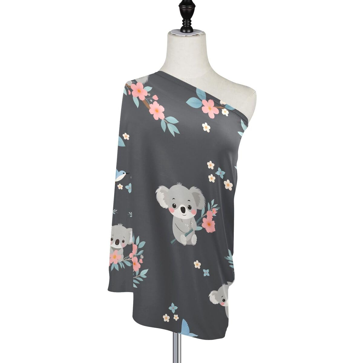 Koala - Funda de lactancia materna, linda funda de asiento de coche de Koala de dibujos animados para bebés y bebés, cubierta de cochecito, toldo para asiento de coche para niños y niñas