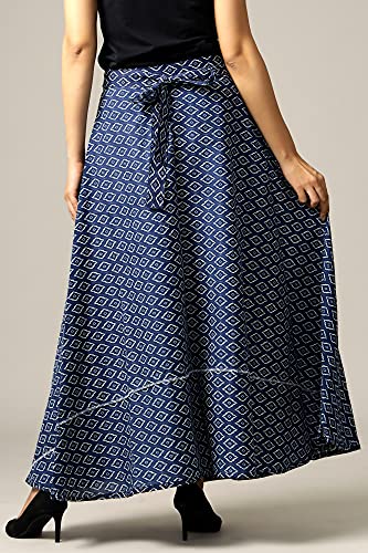 Image of Ravaiyaa - Attitude is everything Cotton Hand Block Floral Printed Wrap Around Women's Free Size Skirt Rapron