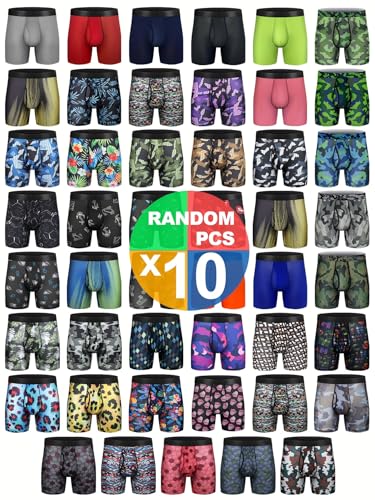 Men Boxer Briefs Mesh Knit Fast Dry Performance Sport Underwear No Ride-up Athletic Boxer Brief for Men