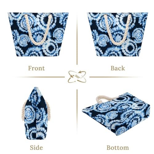 Bright Colorful Hand Drawn Cocktails Beach Bags for Women Waterproof Large Tote Bag with Zipper Travel Carry Bag4