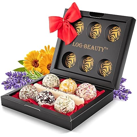 7 BIO Badekugeln - Badebomben Geschenkset mit Vitamin C - MADE IN GERMANY - Vegan - Wellness-Badezusatz-Set - Geschenke für Frauen und Männer - Muttertagsgeschenk Cover