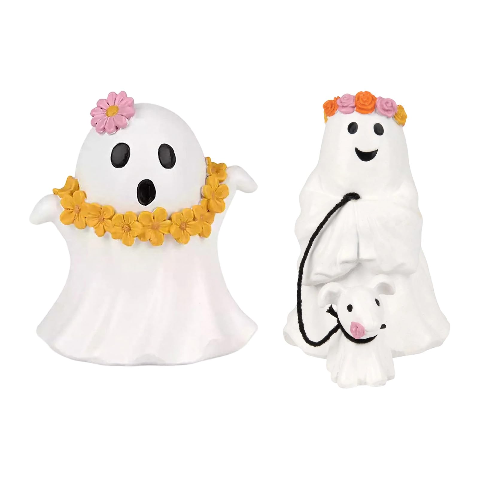 ZhzeYun Halloween Ghost Figurine Resin Statue for Indoor Outdoor Tabletop Decor Durable Retro Ornament Gift 15cm Spooky Classic Decoration AB