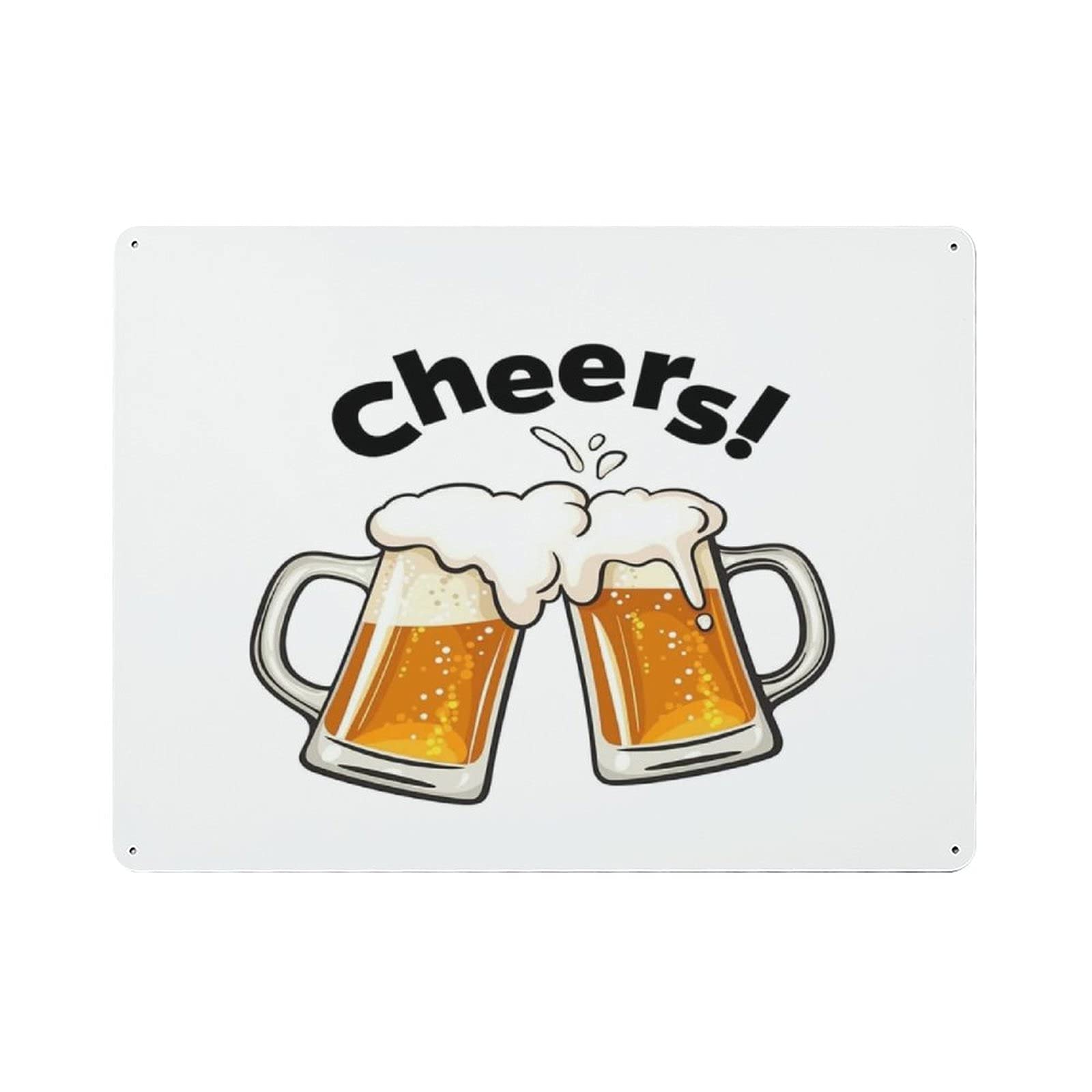 rayprint Cheers Beer Metal Wall Poster Tin Sign Vintage Dinner Room Restaurant Cafe Shop Decor 12x16in (30x40cm)