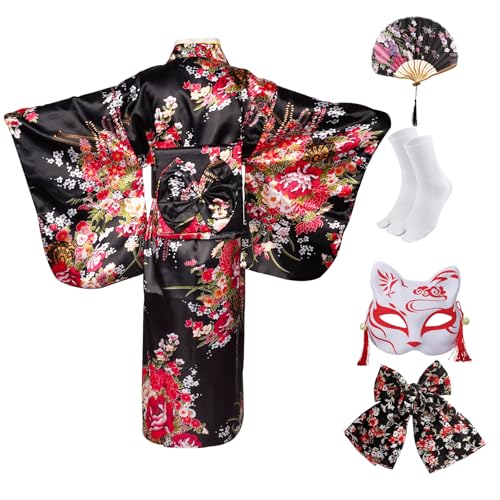 Disfraz Kimono Geisha Anime para Niñas Halloween miniatura 2