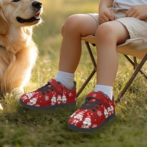 Kids Boys Girls Running Shoes Comfortable Lightweight Slip on Sneakers Athletic Tennis Shoes Christmas Dwarf Pattern3