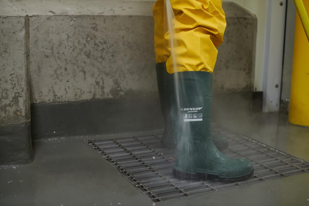 Dunlop JobGuard O4 - Arbeitsstiefel für Damen und Herren – Wasserdichte Sicherheitsstiefel mit Weiche kappe – Chemikalien und rutschfest - Grün - Größe 37 bis 49