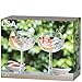 LSA Gin Balloon Glasses in Clear with Flared Stem and Disc Shaped Feet - Durable Mouth Blown Glass - 14 oz Drinkware - Pack of 2