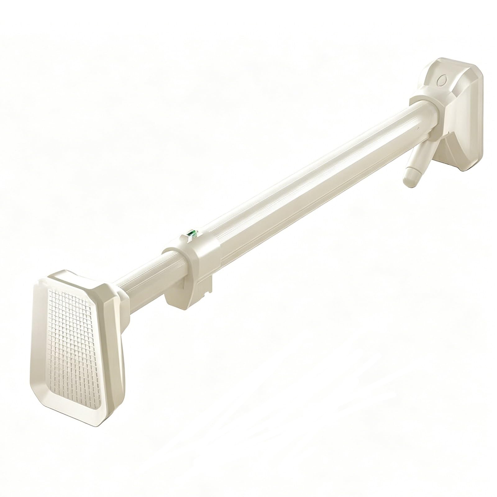 Heavy Duty Shower Curtain Rod, Aluminum No Drill Tension Curtain Rod, Nonslip Adjustable for Bathroom Closet Window(Beige,155-260cm/61-102in)
