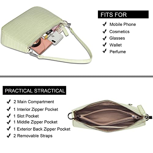 Image of Small Shoulder bag with 2 Removable Straps Cross Body Clutch Purse Handbag for Women
