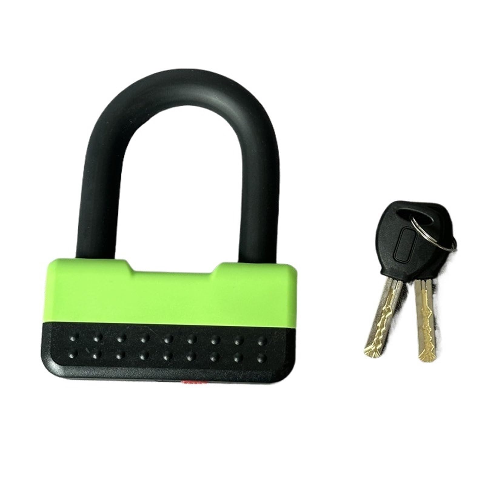 Motorcycle Handlebar Lock Anti-Theft Bike U Lock with Heavy Duty Motorcycle Bicycle Dics Car Wheel 2 Brass Keys Motorbike Lock Security(6107Green)