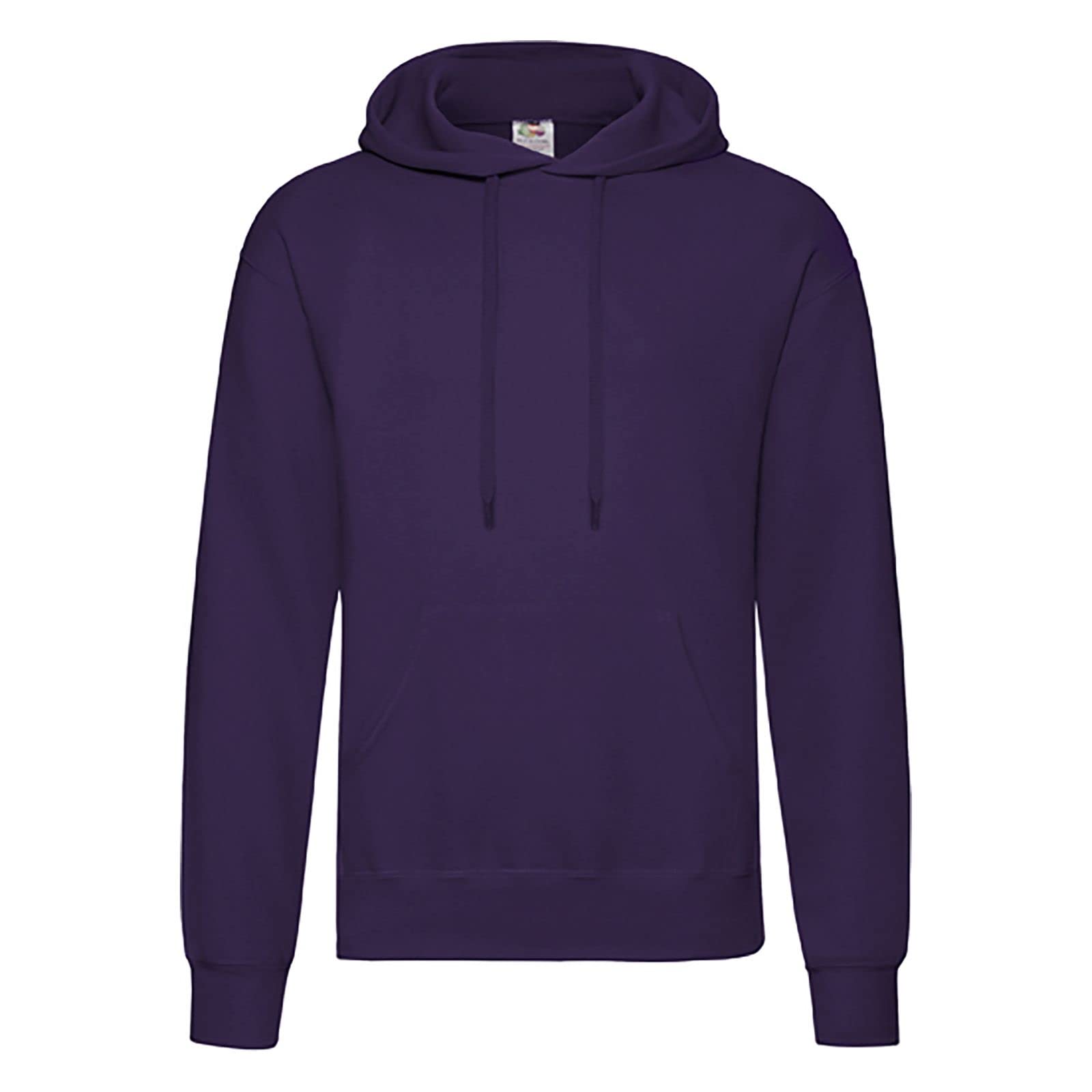 Fruit Of The Loom Men's Purple Classic Hooded Sweatshirt