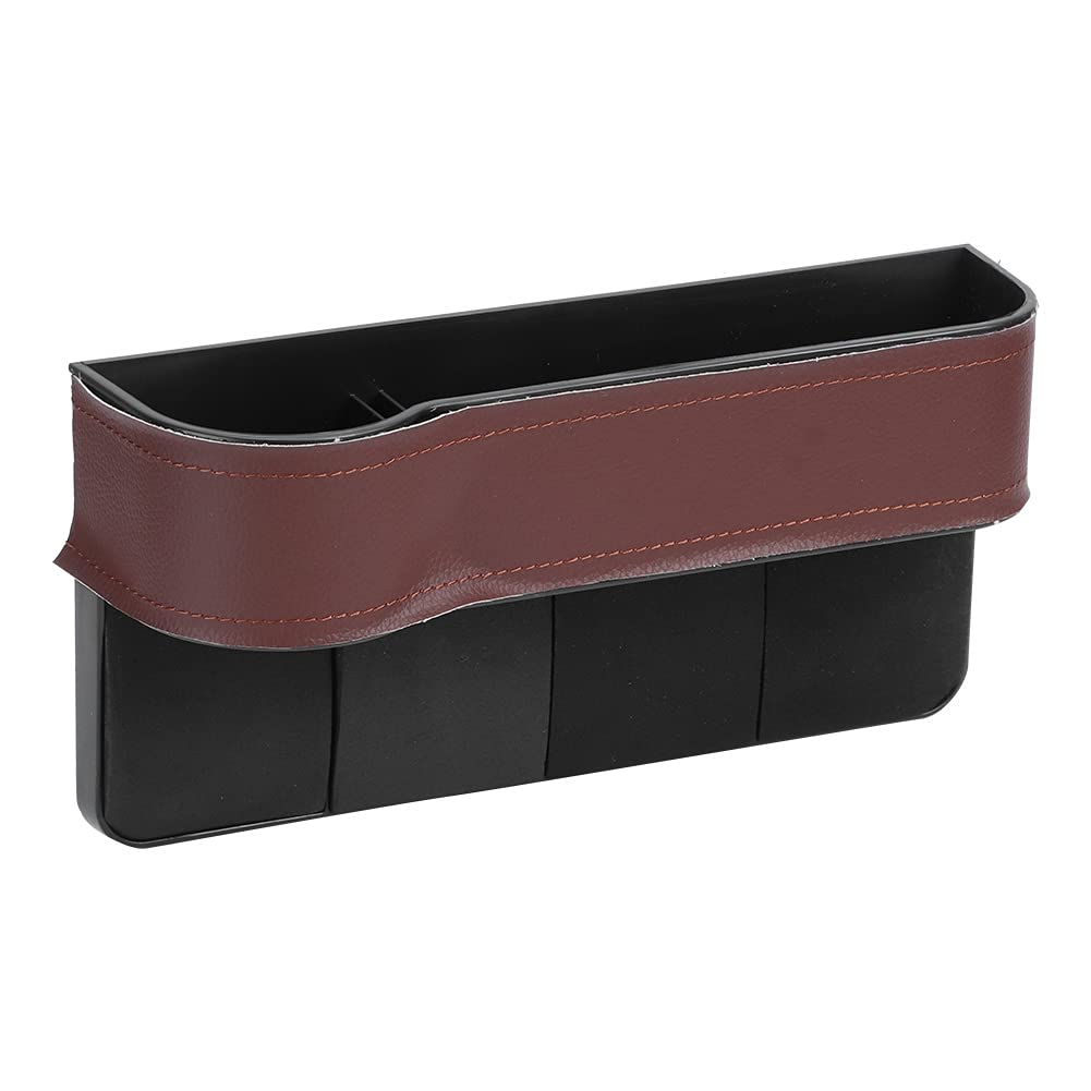 Car Interior Storage Box, Multi-Functional Universal Storage Box, for Wallet, Water Cup Smartphone, Parking Tickets(Brown, Co-Pilot)'