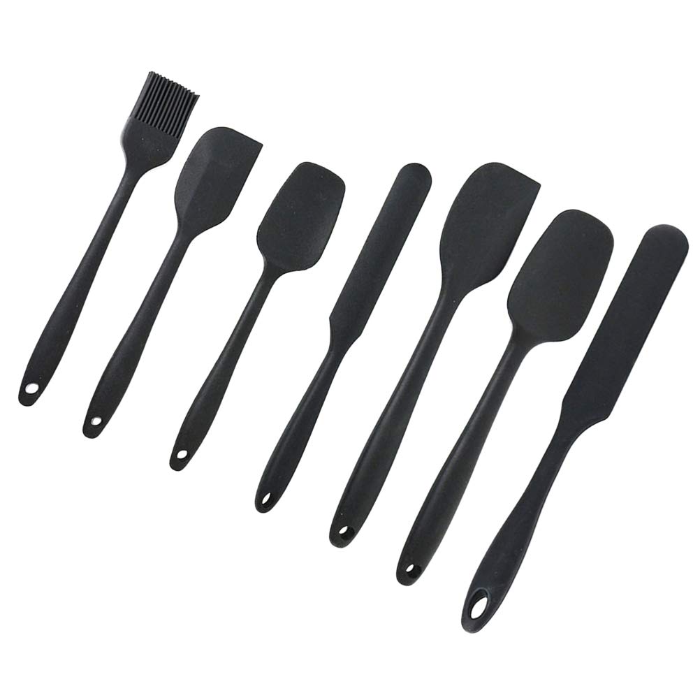 Grattoir En Silicone Ensemble D'ustensiles De Cuisine En Silicone 6 Pièces : Grattoir, Batteur