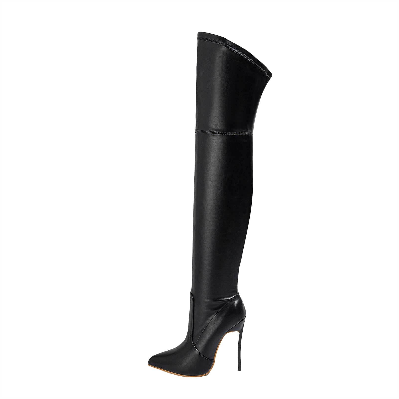 Womens Thigh High Boots Stiletto Heels Over The Knee Fashion Dress Long Boots Fall Winter Elegant Sexy Pointed